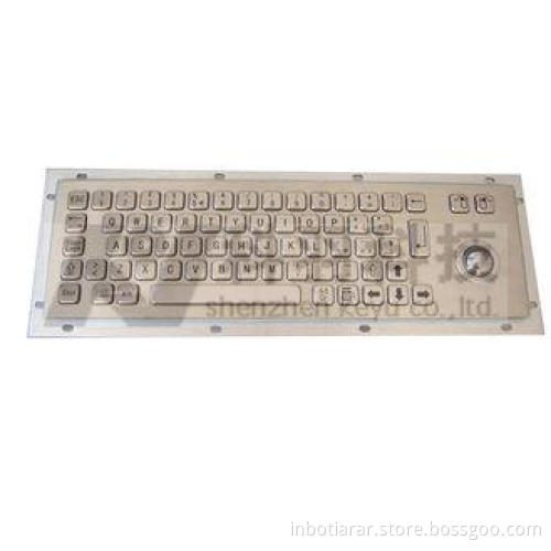 Medical Metal Keyboard With Trackball , Vandal Resistant ,